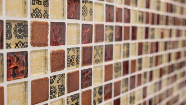 Mosaikfliesen 83-CMCB25 Beige - Glas - 30 x 30 x 30 cm
