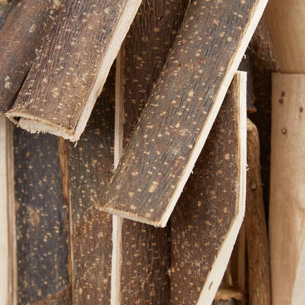 Deko Vogelhaus mit Aufhängung Braun - Holzwerkstoff - 22 x 35 x 14 cm