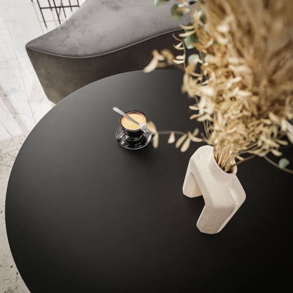 Couchtisch LORI 2in1 Schwarz - Gold - Holzwerkstoff - 70 x 48 x 70 cm