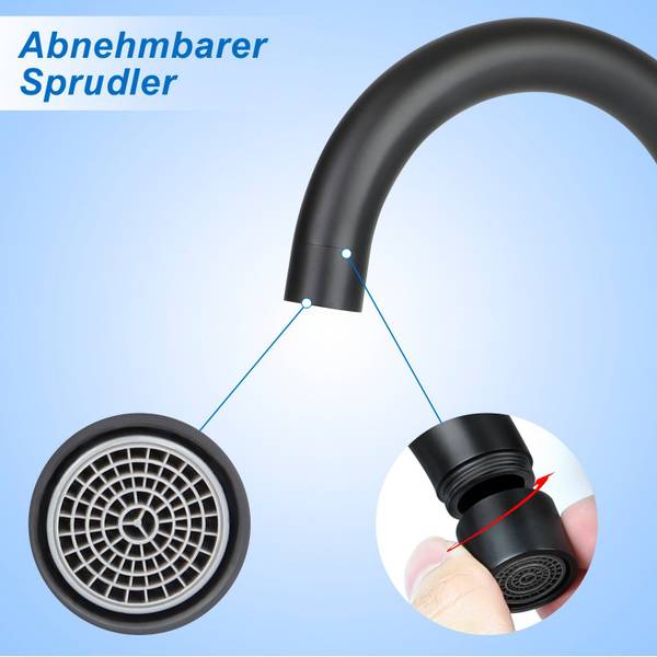 Küchenarmatur Voreni Schwarz