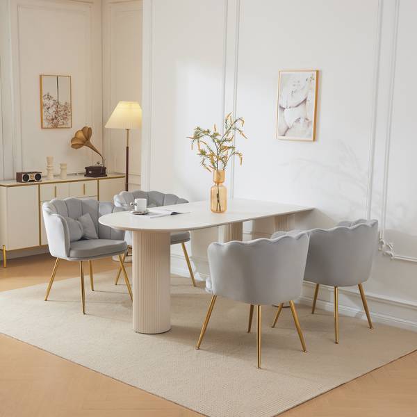 Esszimmerstuhl FlowerSunKiss (4er Set) Grau - 4er Set