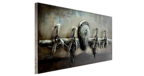 Metallbild Autos & Technik Zil Beige - Metall - 144 x 44 x 7 cm