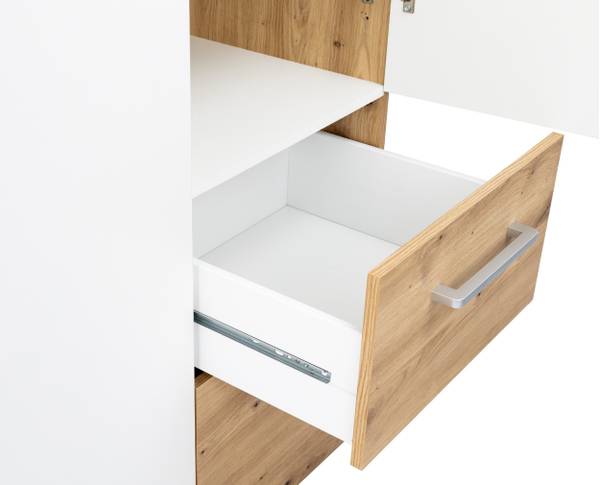 Kleiderschrank Kent 20 AOW Braun - Weiß - Holzverbundwerkstoff - 90 x 201 x 54 cm