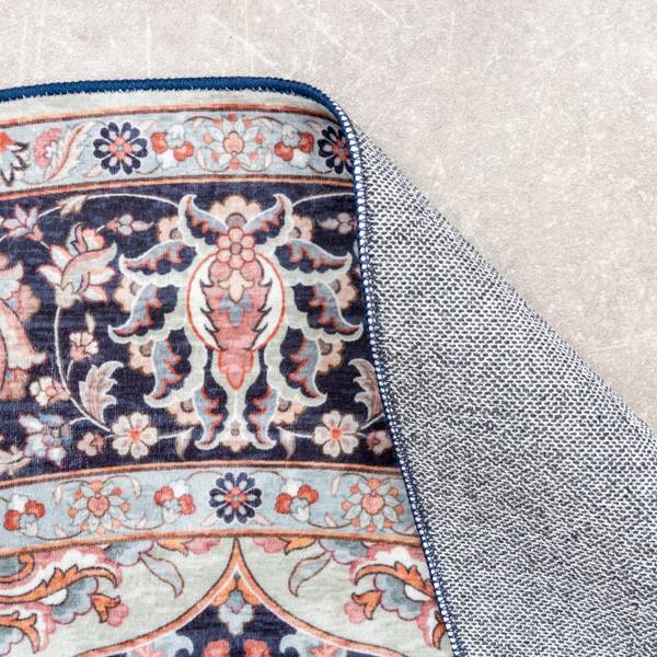 Teppich Imagine Medaillon Blau - Textil - 240 x 1 x 240 cm
