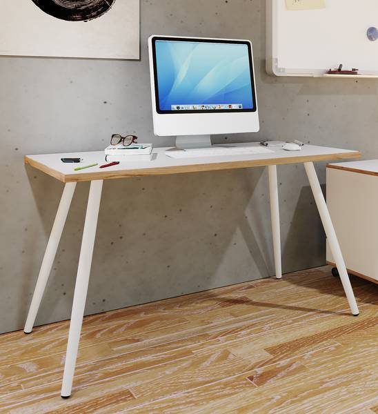 Schreibtisch Salia 110x50 Eiche - Weiß