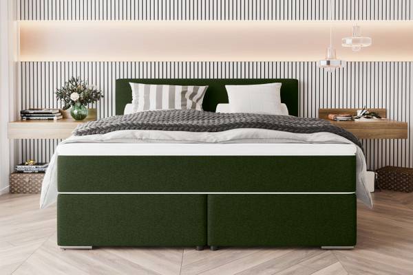 Boxspringbett Phönix A Dunkelgrün - Liegefläche Breite: 160 cm