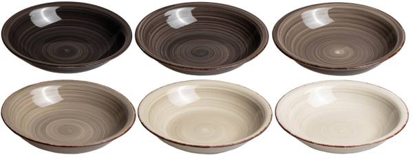 Tiefer Teller Delice Gris 6er Set 21 x 5 x 21 cm
