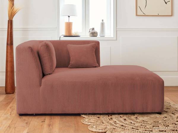 Ecksofa VICTOIRE Pink - Samt - 352 x 81 x 168 cm