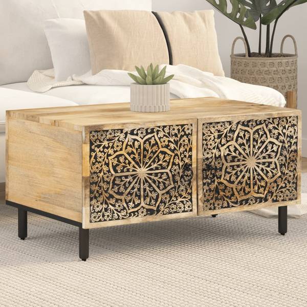 Couchtisch D131 Braun - Massivholz - 50 x 40 x 80 cm