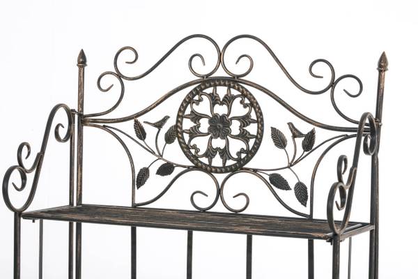 Étagères sur pied Flora Marron - Métal - 66 x 175 x 32 cm