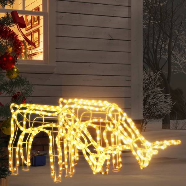 Weihnachtsbeleuchtung 3154306 2er Set Weiß - Metall - Kunststoff - 31 x 45 x 73 cm