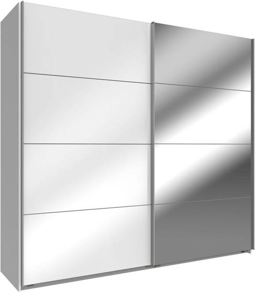 Schwebetürenschrank EASY PLUS Grau - Weiß - Stahl - 225 x 210 x 65 cm