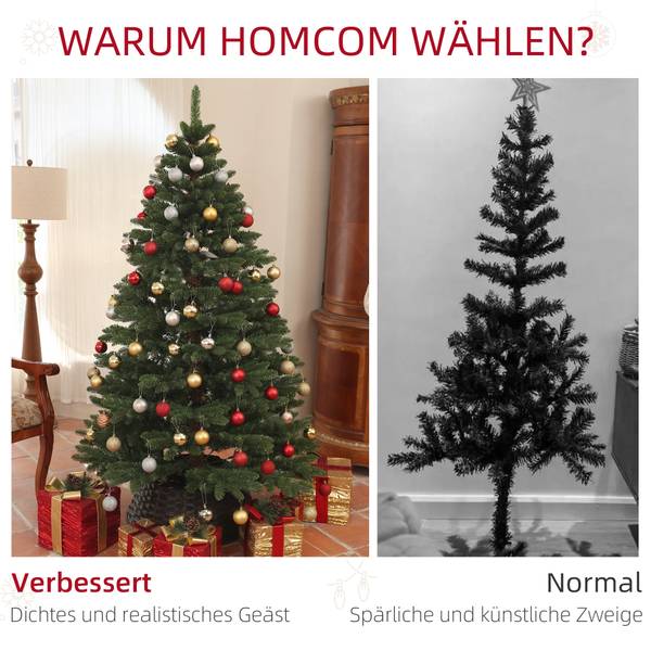 Weihnachtsbaum 830-850V00GN Grün - Kunststoff - 120 x 180 x 120 cm