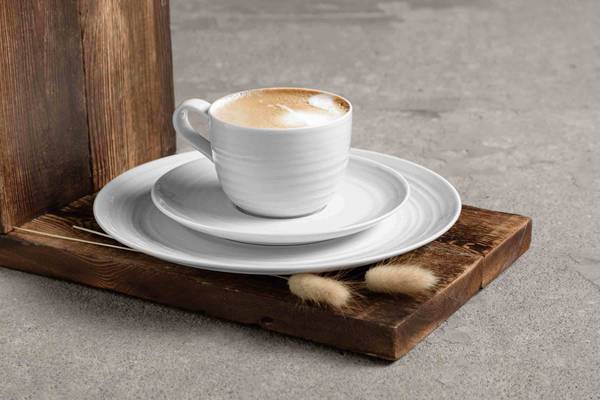 Kaffeeservice Terra Uni 18-teilig Weiß - Pinie - 24 x 19 x 43 cm