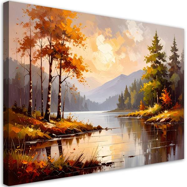 Canvas schilderij Landschap 120 x 80 cm