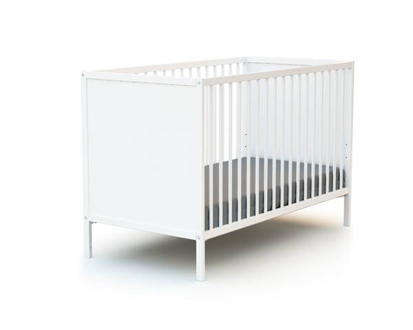 Babybett Weiß - Massivholz - 65 x 82 x 124 cm