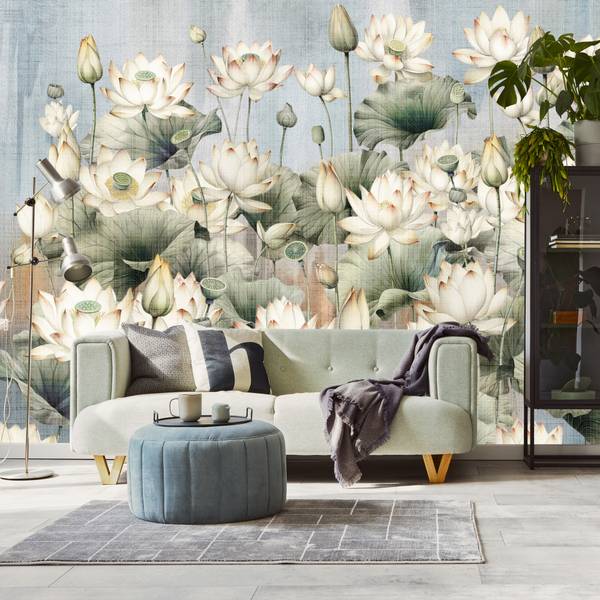 Vlies-Fotobehang VINTAGE Bloemen Blad 360 x 240 x 240 cm