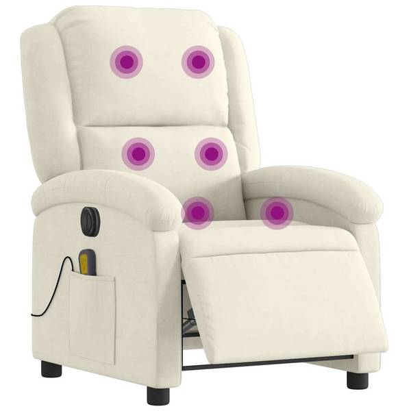Fauteuil inclinable de massage 3032268-3 Crème - Blanc