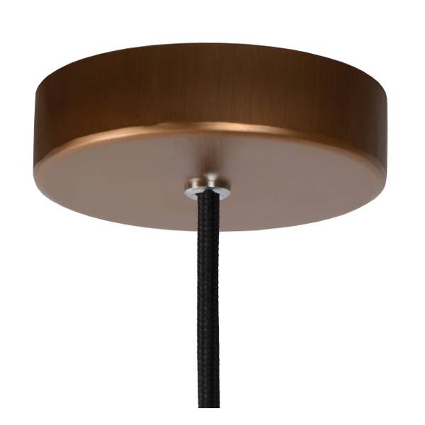 Pendelleuchte Zino aus Aluminium und Braun - Aluminium - Klarglas - 10 x 153 x 0 cm