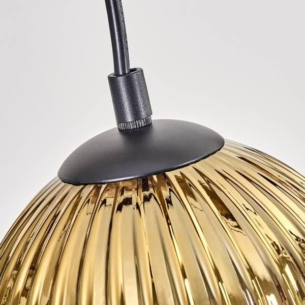 Pendelleuchte Cesaro Blau - Gold - Grün - Eukalyptus - Aluminium - Klarglas - 34 x 150 x 100 cm
