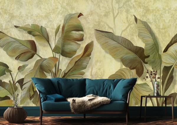 ototapete tropische BLÄTTER Abstraktion 368 x 254 x 254 cm