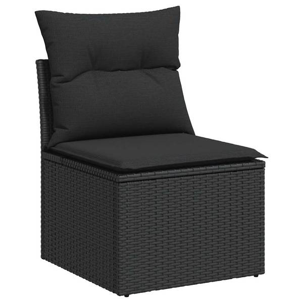 Garten-Lounge-Set 3037213-1 (10-teilig) Schwarz