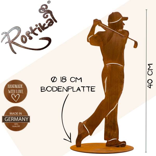 Dekofigur Golfspieler 18 x 40 x 18 cm