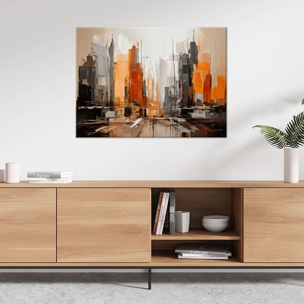 Canvas schilderij Blokken 90 x 60 cm