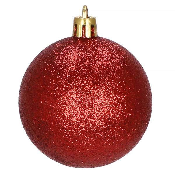 Weihnachtskugel 20 Stück Rot - Kunststoff - 6 x 6 x 6 cm