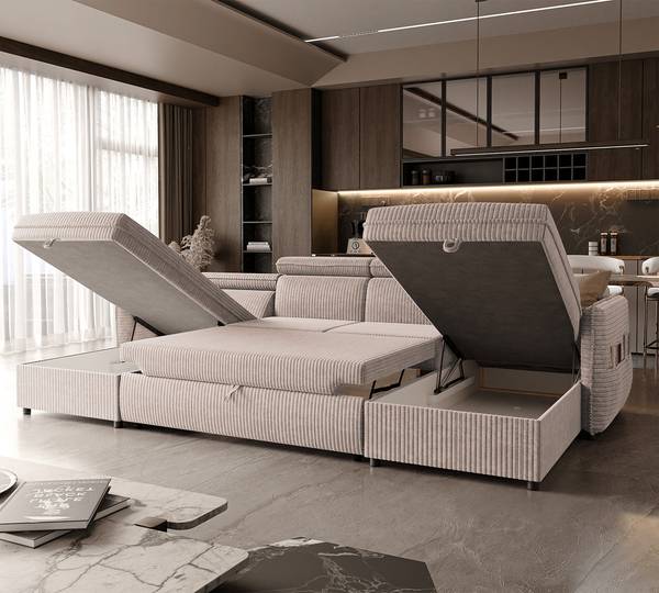 Ecksofa BENI U-Form Beige