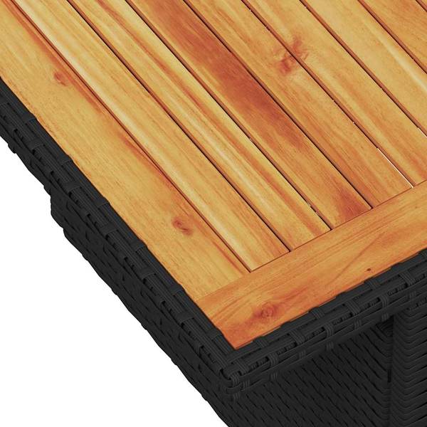 Salon de jardin 3037096-4 (lot de 7) Noir - Crème