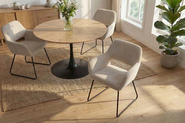 Esszimmerstuhl MUSTANG Beige - Cord - Polyester - 56 x 77 x 56 cm