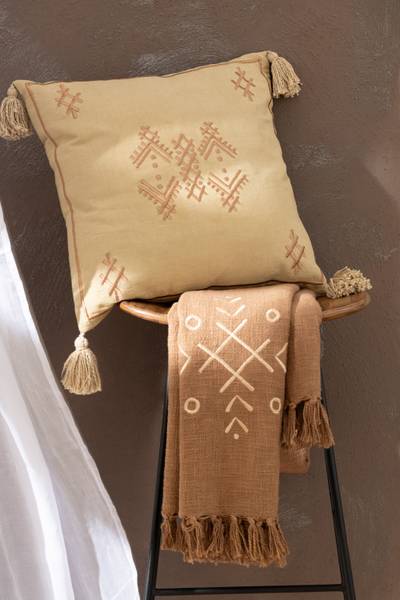 Decke Jaisalmer Beige - Textil - 1 x 170 x 130 cm