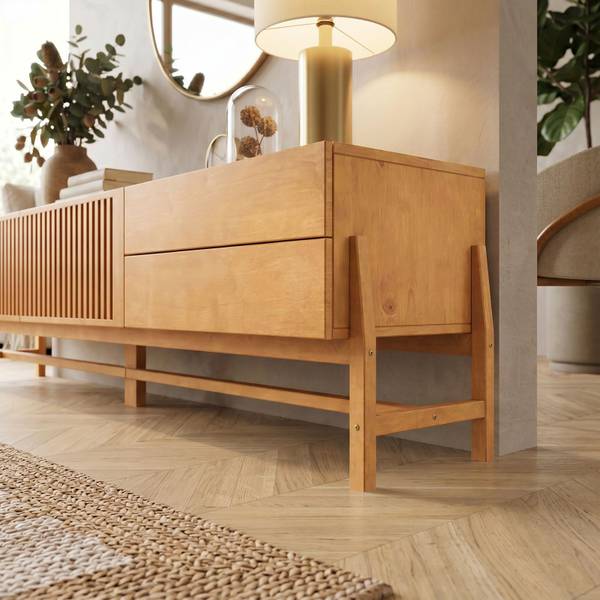 Lowboard ADAMO Braun - Kiefer - 225 x 53 x 41 cm