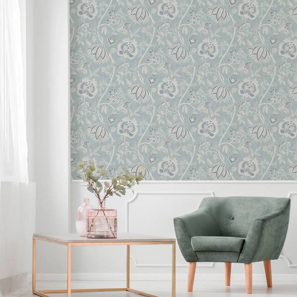Tapete 641008 Blau - Papier - 53 x 1000 x 53 cm
