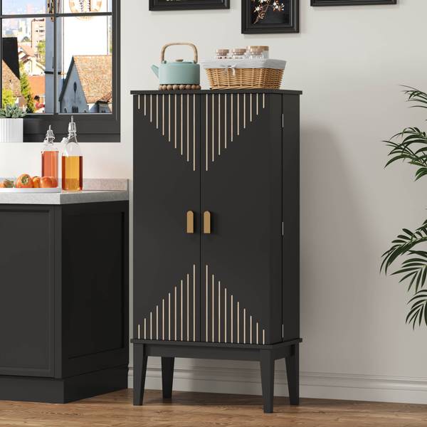 Buffetschrank WoodyLine Ⅴ Schwarz - Holzwerkstoff - 59 x 120 x 30 cm