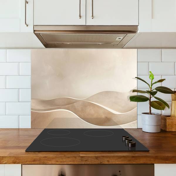 SPRITZSCHUTZ KÜCHE Sandstruktur 90 x 70 cm