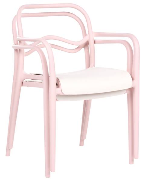 Set van 2 tuinstoelen THASOS beige - roze