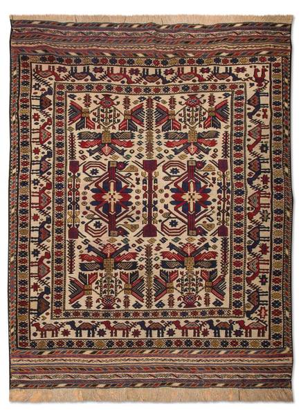Kelimteppich Morgenland Beige - Wolle - 185 x 1 x 276 cm