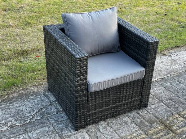 Outdoor Gartensitzgarnitur L(5er-Set) Grau - Webstoff