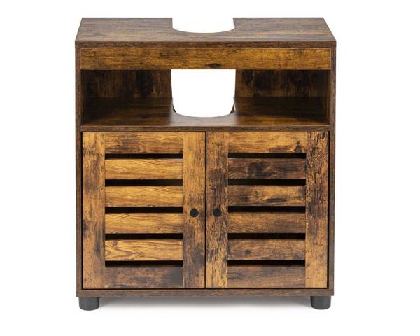 Waschbeckenunterschrank HH-BBK-04BX-CZA Braun - Holzwerkstoff - 60 x 63 x 30 cm