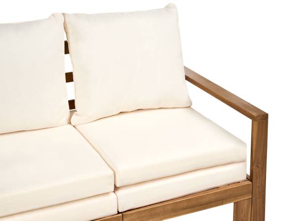 Tuinsofa ISOLELLO 7-delig beige - bruin - massief hout - 190 x 90 x 69 cm