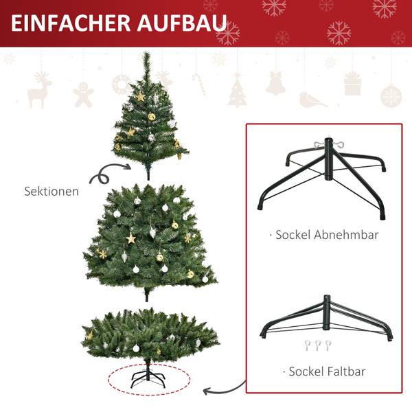 Weihnachtsbaum CD41 Grün - Metall - 112 x 180 x 112 cm