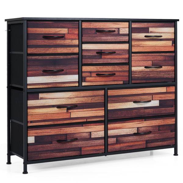 Kommode VL32518OR Braun - Metall - 30 x 82 x 100 cm