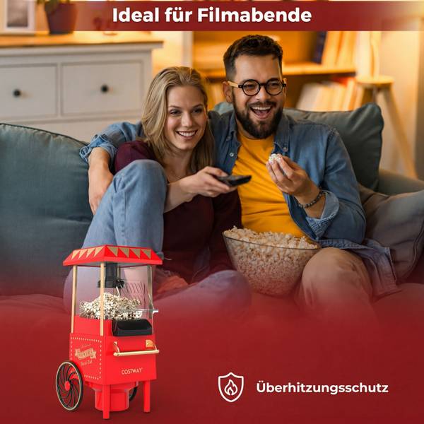 Popcornmaschine QE32723PQ Rot - Kunststoff - 25 x 39 x 17 cm