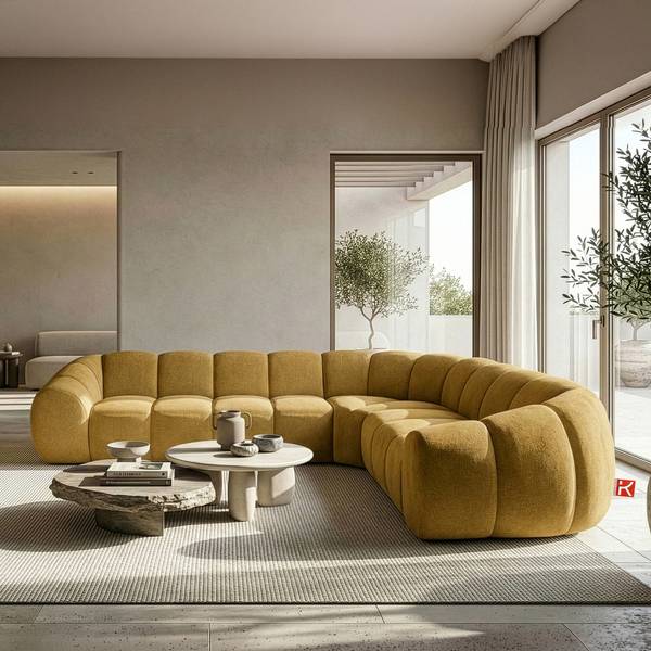 Ecksofa FLAVA Honig