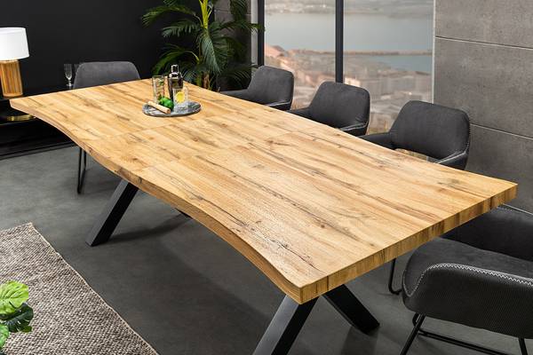 Esstisch WILD Braun - Wildeiche - 160 x 75 x 90 cm
