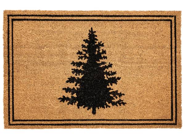 Fussmatte MANAPAO Schwarz - Blau - Naturfaser - 60 x 90 cm