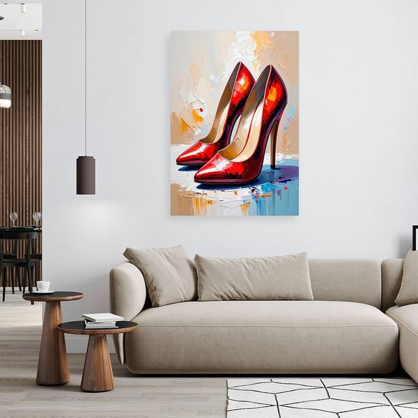 Canvas schilderij Schoenen 70 x 100 cm