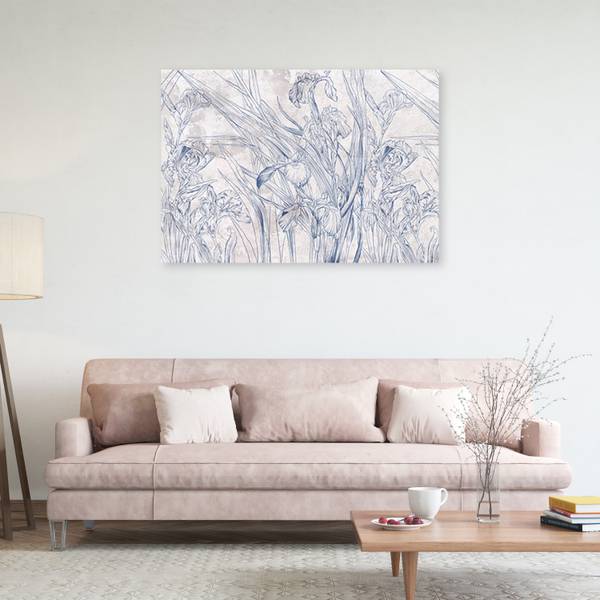 Wandbild iris blumen 100 x 70 cm